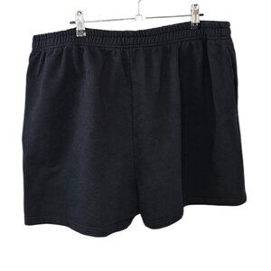 Brunette The Label Womens Sweat Shorts, Black, Pull On, Lounge,Plus Size 3XL/4XL